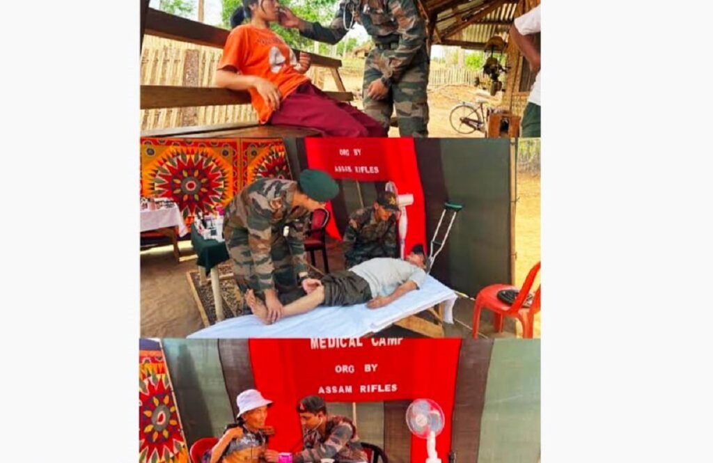 অসাম রাইফলসনা মনিপু্রদা মখাতাতানা মেদিকেল কেম্প পাঙথোকখ্রে